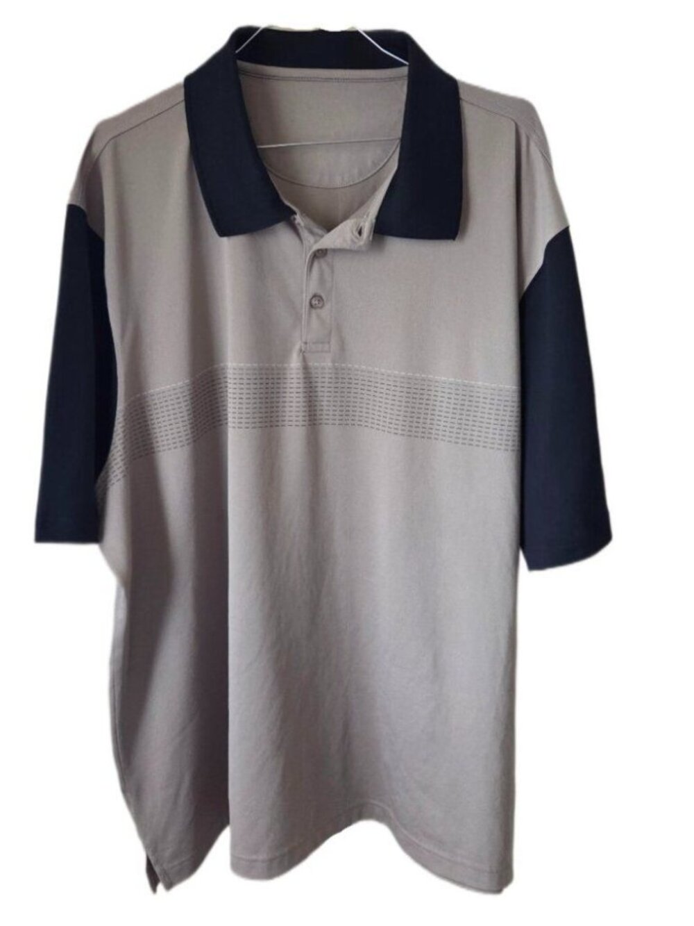 Men's Athletic Golf Polo Light Olive Green and Black